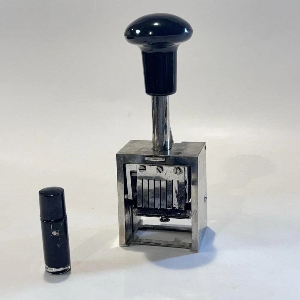 Vintage‎ General Numbering Machine 5 Action 6 Wheel Model 6-4 1/2 IOB Germany